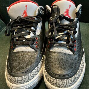 Air Jordan 3 Retro 'Black Cement' - Black/Fire Red/Cement Grey/Summit White NWOT